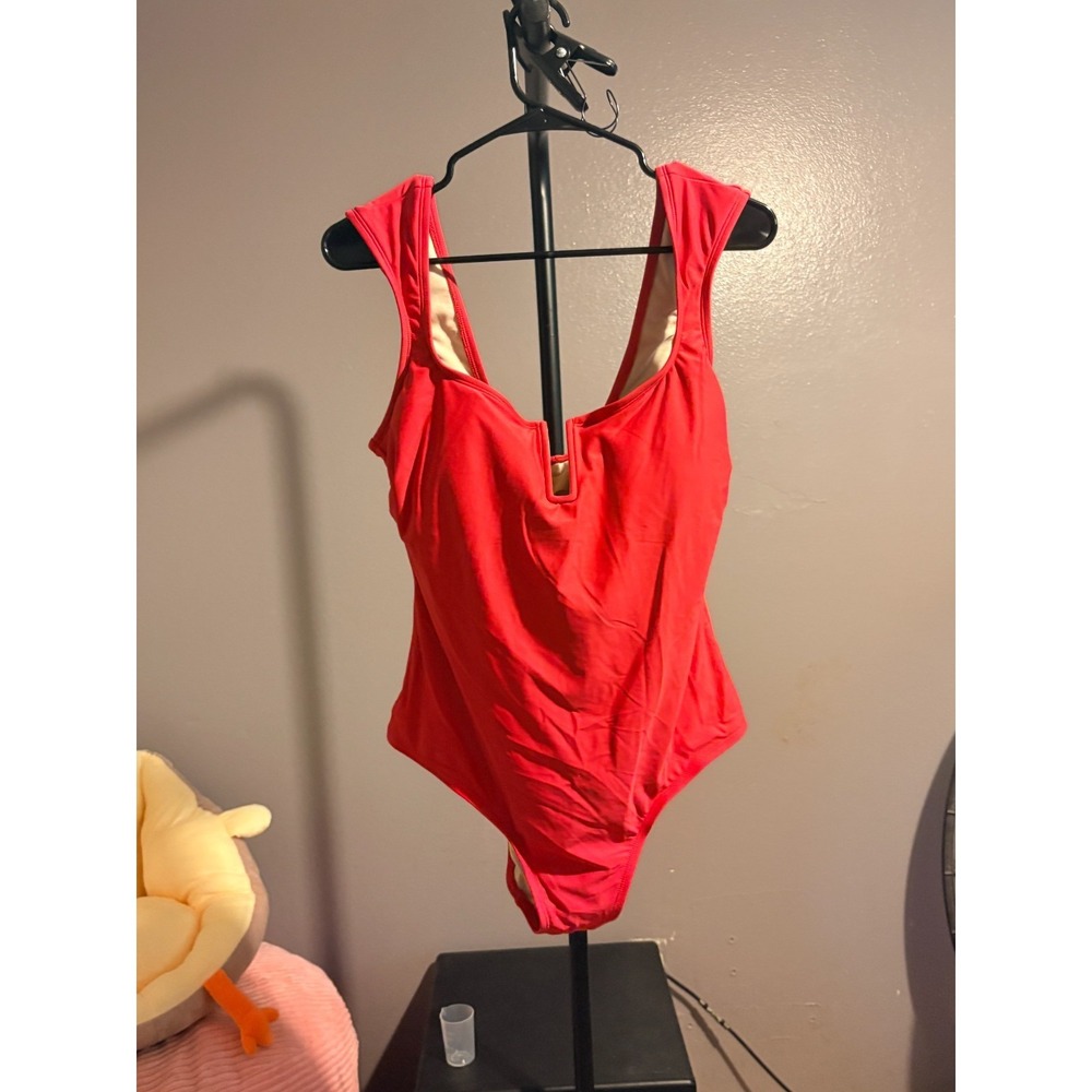 Kona Sol One Piece Swimsuit Adj Straps, Built‎ in Bra, Sz L